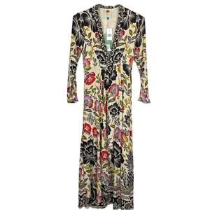 Farm Rio Maxi Dress Size Small Ivory Meg Romantic Garden Floral Boho Wedding NWT